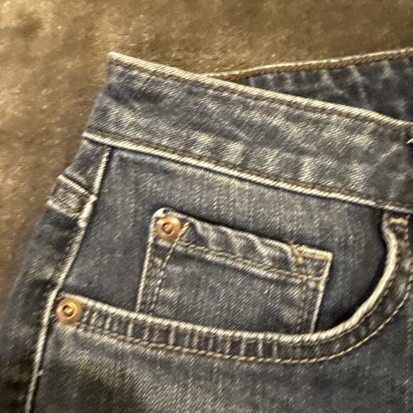 Lee Riders Women's Mid Rise Capri Stretch Denim Blue Dark Wash Size 28 - Picture 8 of 16